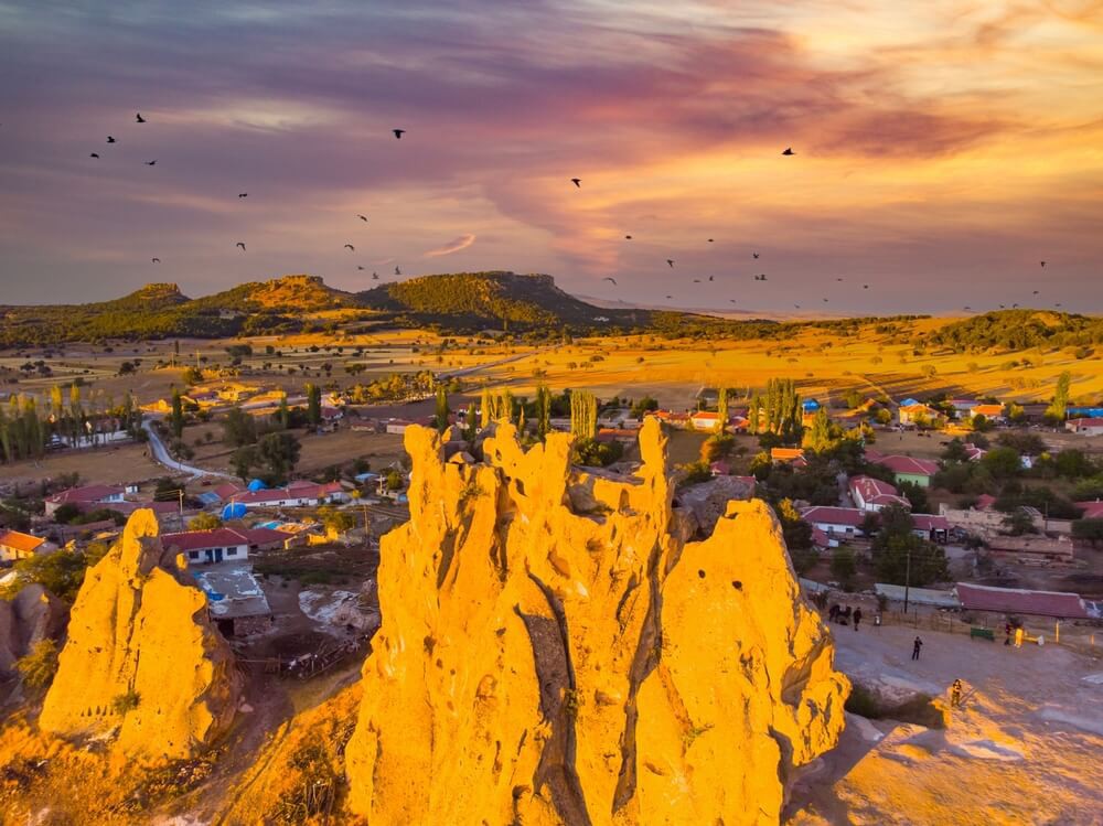 Tal in der Landschaft von Phrygien, Türkei.