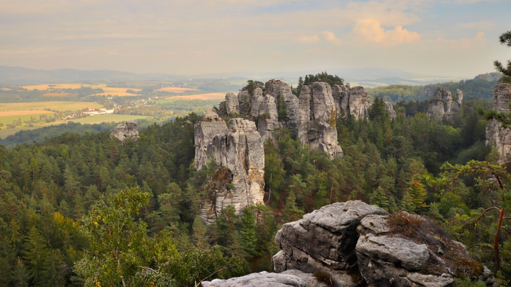 Felslandschaft im Český ráj, Tschechien.