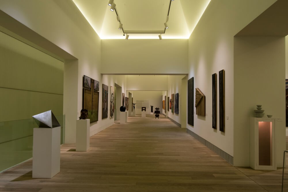 Things to do in Oviedo: A view of inside the Museum of Fine Arts Asturias with works on display