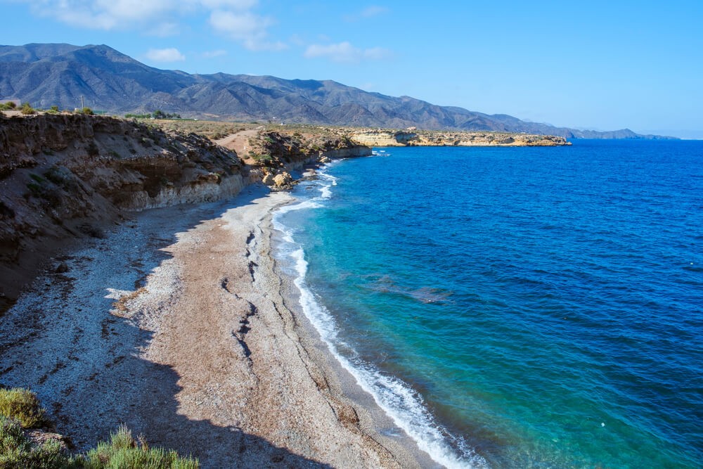 Costa Cálida: unberührter Sandstrand an den Puntas de Calnegre.