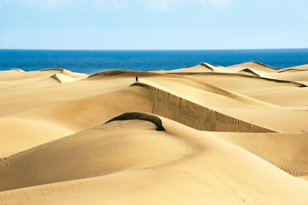 Der Strand von Maspalomas auf Gran Canaria.