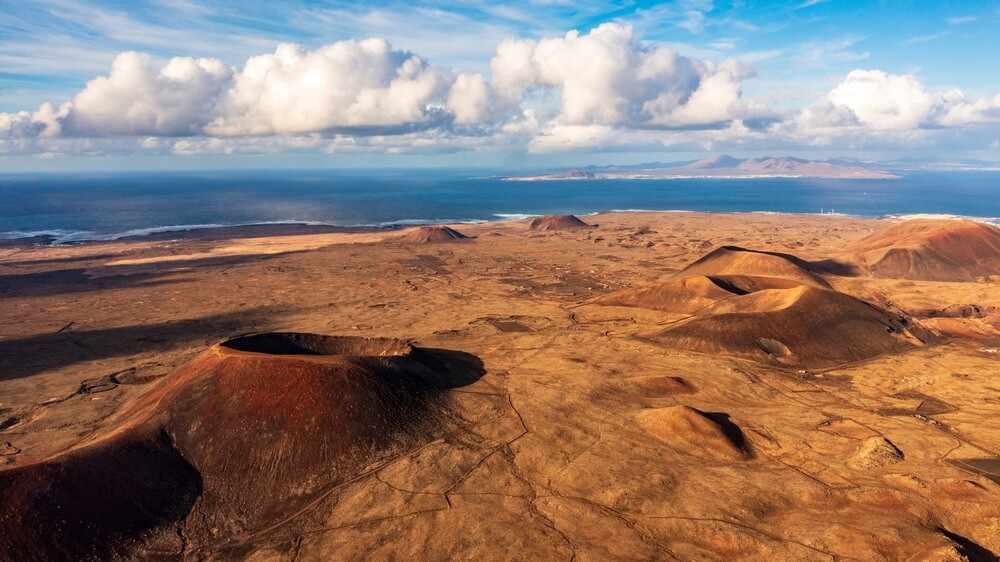 Calderón Hondo volcano: A bird’s eye view of the volcanic craters on the golden sand