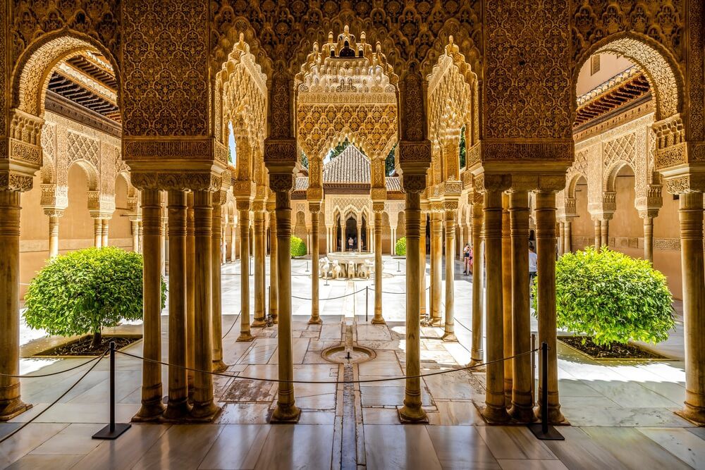 Granada View of the Alhambra Palace courtyards