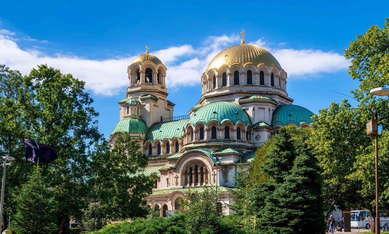 Sehenswürdigkeiten in Sofia: Kuppeln der Kathedrale.